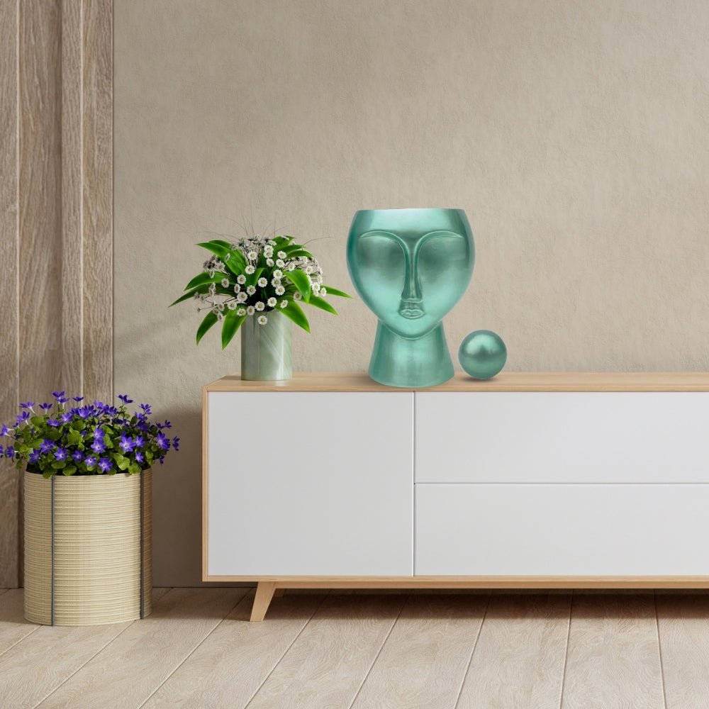 Vaso scultura Green Turquoise